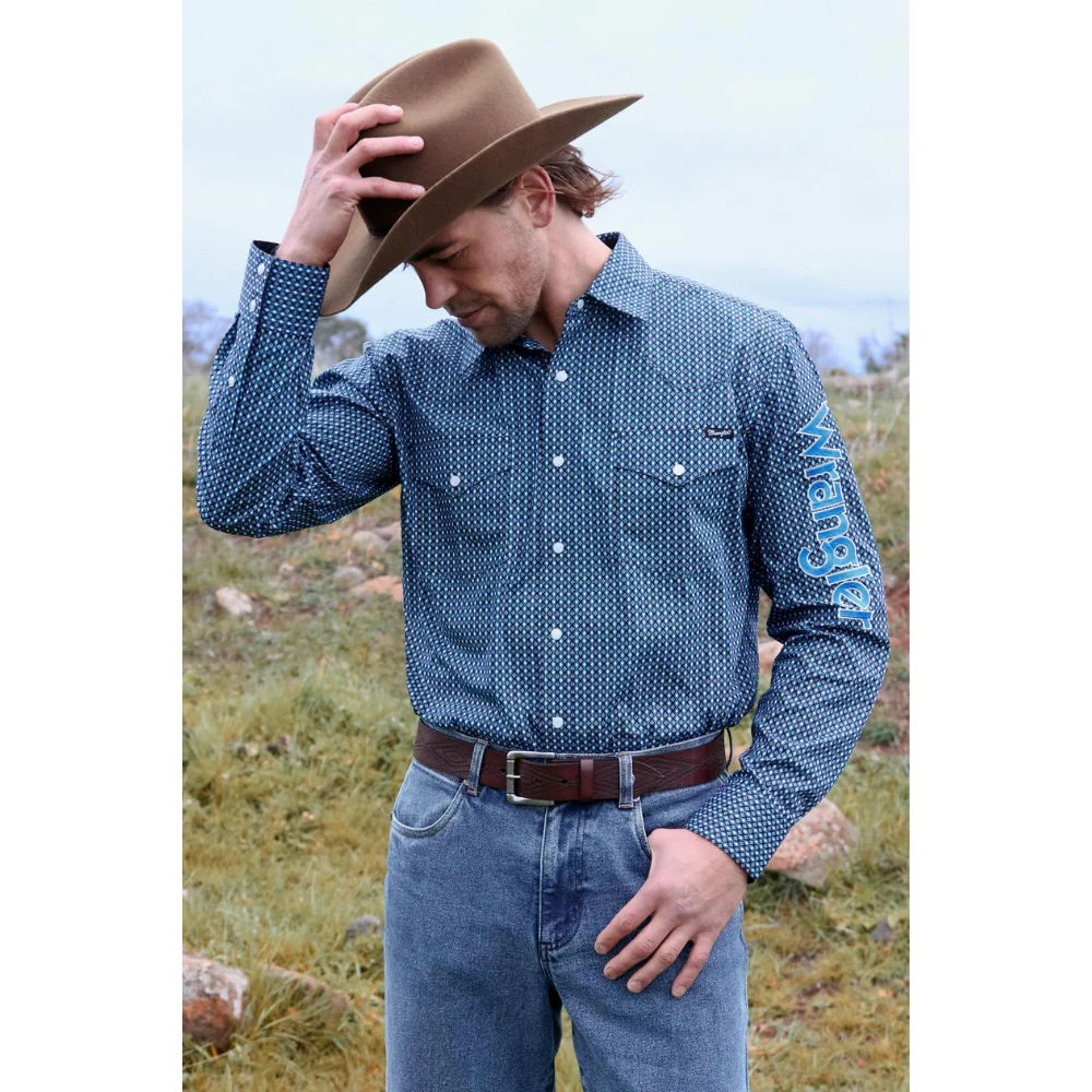 Wrangler Mens Memphis Lether Belt - Image 3