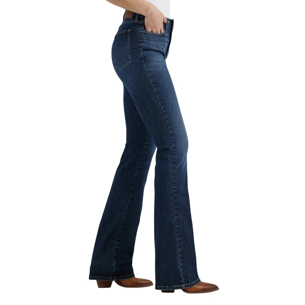 Wrangler Womens Bespoke High Rise Bootcut Stretch Jeans - Image 2